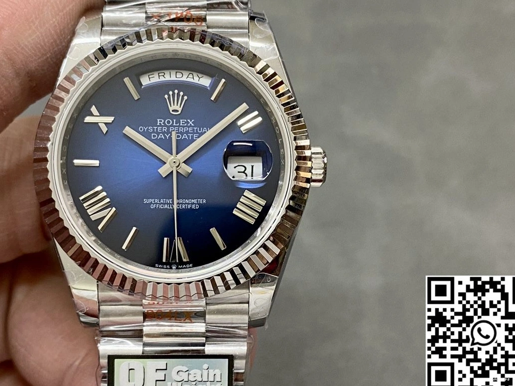 Dial Day 228239-0076 QF Steel Rolex Deep Factory Tungsten Blue v5 Date 0319